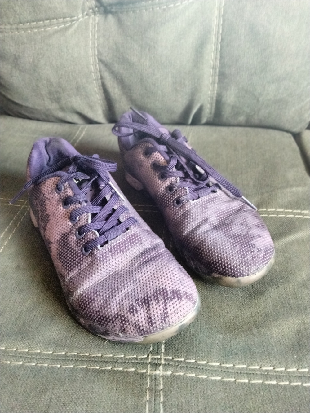 NOBULL Unisex Purple Tie-Dye Athletic Trainer Shoes Size M8.5 W10 Textured Gym